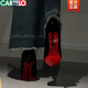 卡帝樂(lè )鱷魚(yú)（CARTELO）水鉆紅底高跟鞋女細跟春秋新款2025絕美性感婚鞋黑色漆皮尖頭單鞋 黑色細跟8厘米 紅底水鉆 38