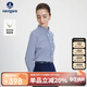 Navigare意大利小帆船女士長(cháng)袖襯衫寬松版立領(lǐng)襯衣2333043502 藍/白 L 