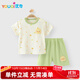 優(yōu)奇寶寶夏季套裝嬰兒夏天短袖衣服薄款夏天分體夏裝嬰幼兒洋氣小套裝
