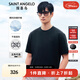 報喜鳥(niǎo)短袖T恤男裝【重磅寬松涼感不易變形】夏季休閑百搭圓領(lǐng)T恤男 黑色 XL -50(180/100)