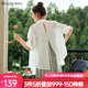 Olrain【輕薄透氣防曬衫】夏季女裝襯衫女時(shí)尚慵懶寬松襯衣衣服空調(diào)衫 米白色 M