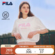 FILA 斐樂(lè )官方男女同款針織T恤2025年夏季純棉寬松休閑情侶短袖t恤