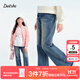笛莎（DEESHA）童裝女童牛仔褲2025春季新款青少年時(shí)尚休閑修身牛仔微喇褲 海藍色 150