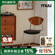 MUU餐椅北歐復古家用實(shí)木小戶(hù)型簡(jiǎn)約鐵藝輕奢簡(jiǎn)約不銹鋼靠背椅子 飛鳥(niǎo)椅