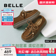 百麗（Belle）復古串珠勃肯鞋女2025秋新商場(chǎng)同款厚底增高休閑鞋E1R1DCM5預售 啡色 37 (235mm)