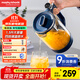 摩飛電器（Morphyrichards）養生壺 煮茶器燒水壺恒溫調奶器茶壺多段變頻烹煮智能菜單 玻璃壺1.5L大容量 MR6089藍 