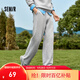 森馬（Semir）休閑褲男加絨冬季發(fā)熱抑菌寬松直筒褲松緊腰情侶 中花灰00510 2XL