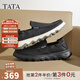 他她（TATA）一腳蹬商務(wù)休閑皮鞋男士真皮爸爸鞋2025春季新款OER01AM5 黑色 40