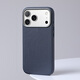 balueus適用iPhone17ProMax手機(jī)殼蘋果16Pro保護(hù)套新款15真皮鉆石紋磁吸全包防摔14系列13外殼新款 【藍(lán)色】真皮全包裹-新款鉆石紋 iPhone 17 Pro