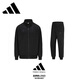 阿迪達(dá)斯 （adidas）運(yùn)動(dòng)套裝男2025秋季跑步運(yùn)動(dòng)套裝防風(fēng)夾克收腿褲兩件套 黑/黑 L
