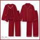 魅卿紅色睡衣結婚新婚情侶套裝春秋冬款大碼三件套性感吊帶男女本命年 S6891-3女-E6891-3男 XL 【女120~140斤】