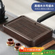 不拙黑檀木茶盤(pán)小型家用實(shí)木儲水式小茶臺茶具托盤(pán)大盛水茶盤(pán)40*28