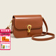 喵小姐（MISSMIAO）輕奢高端品牌女士包包女新款復古通勤單肩斜挎包簡(jiǎn)約百搭小方包女 棕色(復古簡(jiǎn)約百搭休閑）