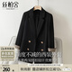 絲柏舍2025秋裝新款女裝英倫風(fēng)西服外套時尚通勤雙排扣西裝