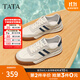 他她（TATA）休閑復古德訓鞋男鞋商務(wù)板鞋小白鞋2025春季新款VLE01AM5 白/灰/藍 42