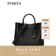 PORTS寶姿商場(chǎng)同款初夏新款女包TWINKLE牛皮手提包LL9A1523MJKUC019 BLACK M
