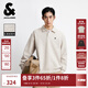 杰克·瓊斯（JACK&JONES）25年秋季新款男裝寬松肌理感翻領(lǐng)上衣運動(dòng)休閑衛衣男長(cháng)袖打底衫 A00 月光灰 M 175