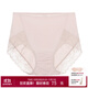 愛(ài)慕（Aimer）高腰素色蕾絲邊三角性感舒適女內褲短褲內褲女生AM221662 膚色 1條 L