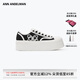 ANN ANDELMAN【周深同款】Classic Court厚底增高帆布鞋女休閑鞋 黑色 （跟高5cm） 37