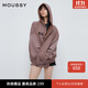 moussy 秋季新品男友風(fēng)貼布刺繡拉鏈外衣外套女028IAZ90-1017 060棕色 均碼 00020/F