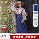 兩三事復古牛仔背帶裙女2025春季新款冬季新款牛仔裙半身裙裙子一人相伴 牛仔藍 S