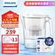 飛利浦（PHILIPS）凈水壺濾水壺過(guò)濾水壺凈水器濾水器過(guò)濾器濾芯 AWP2814白色【4.2L】十三芯裝