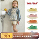 TOPSTAR童鞋兒童帆布鞋女童可愛(ài)彩色透氣休閑鞋帆布鞋男小童室內鞋 橘色 27 內長(cháng)16.5cm，建議腳長(cháng)15.5cm