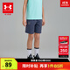 安德瑪（Under Armour）童裝短褲春夏針織短褲男大童運動(dòng)舒適五分褲童裝短褲252125131 深藍灰 150