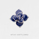 卡夫林克紅色藍色立體花瓣胸針高檔領(lǐng)針扣領(lǐng)扣領(lǐng)角扣西裝配件男女胸章胸扣 XZ-F824 藍色立體花瓣 1個(gè)