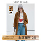 VEGA CHANG長(cháng)款羊毛針織衫女2025年春秋季新款慵懶百搭開(kāi)衫毛衣外套 咖啡棕 均碼