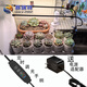 賽瑞特 夾子全光譜生長(cháng)燈仿太陽(yáng)光調光定時(shí)植物燈魚(yú)缸草缸微景觀(guān)補光燈 黑色雙頭全光譜24w