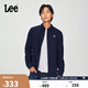 Lee標準版抓絨刺繡小Logo翻領(lǐng)男長(cháng)袖襯衫休閑潮流