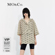 MO&Co.【UPF40+涼感防曬】老花寬松薄款外套logo時尚防曬服女 咖底黑字 S 160