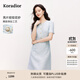 珂萊蒂爾【喬欣明星同款 玫瑰裙】2025新款簡(jiǎn)約連衣裙女優(yōu)雅氣質(zhì)收腰A字裙 淡群青 L