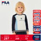 FILA斐樂(lè )兒童童裝衛衣2025年冬季新款男小童網(wǎng)球運動(dòng)套頭上衣 云白色-WT 105