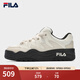 FILA 斐樂(lè )官方女鞋ROSETTA摩登板鞋春新款斑斕鞋運動(dòng)鞋休閑鞋 奶白/杏仁奶白-GA 37.5