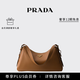 PRADA/普拉達【禮物】女士Prada Aimée大號牛皮革單肩包手提包 焦糖色