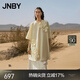 JNBY/江南布衣【立體花卉】春夏連衣裙女府綢短袖H型設計感5O4G10950 748/淺豆黃 S