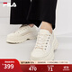 FILA 斐樂(lè )官方LAVA女鞋夏季帆布鞋休閑鞋板鞋小白鞋運動(dòng)鞋黑色鞋子 奶白-GD 38.5