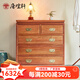 唐煌軒紅木家具緬甸花梨(學(xué)名:大果紫檀)簡正五斗柜中式玄關(guān)柜實木儲物柜收納柜白胚 五斗柜