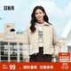 森馬（Semir）棉服女燈芯絨翻領(lǐng)菱形格復古2024冬三防寬松輕薄棉衣109724112007