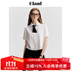 ELAND衣戀白色短袖襯衫女蝴蝶結領(lǐng)帶雪紡衫上衣夏季新款 象牙白/白色(39)Ivory S 160