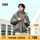 森馬棉服男設計感假兩件冬外套厚款保暖立領(lǐng)棉衣繡花107824112103