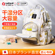 洽苒日本媽咪包外出2025款大容量超大母嬰包多功能雙肩包嬰兒外出輕便 豪華款【香蕉黃】配置USB接口