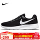 耐克NIKE女休閑鞋透氣緩震TANJUN運動(dòng)鞋DJ6257-004黑白38.5