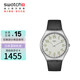 斯沃琪（Swatch）瑞士手表 超薄金屬 簡(jiǎn)約黑白 開(kāi)學(xué)禮物男女夜光石英表SS07S134
