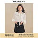 MAXRIENY【商場(chǎng)同款】?jì)?yōu)雅慵懶風(fēng)緞面襯衫女立體玫瑰裝飾上衣 奶油色 L 03/38