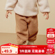 迷你巴拉男童女童仿羊羔毛休閑褲寶寶毛絨兒童長(cháng)褲【貓絨絨】 卡其50625 90