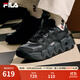 斐樂(lè )（FILA）男鞋可頌面包鞋老爹鞋運動(dòng)鞋秋新款厚底休閑鞋 黑/影黑灰-BC 41