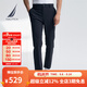 諾帝卡（NAUTICA）【單件直降】男裝25春夏新款錦綸舒彈修身版休閑長(cháng)褲男PO5181 藏青4NV 32